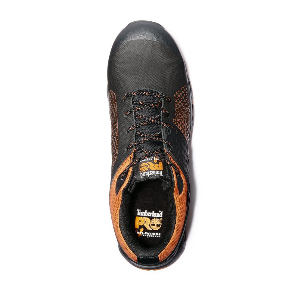 Pantofi De Lucru Timberland Barbati Negrii/Portocalii - Pro® Ridgelow Comp Toe - Romania - RTZIEK094